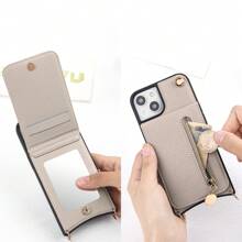 Planner-Style Shoulder Strap Crossbody Phone Case With Ring Compatible With Iphone, Women Elegant Water-Resistant Anti-Drop Adjustable Shoulder Strap Phone Wallet With Card Slots And Zipper Pouch, Gift