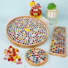 200 pièces Carreaux mosaïque en verre pailleté, fournitures artisanales DIY pour des projets d'art, accessoires de décoration de maison