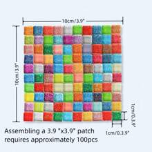 200 pièces Carreaux mosaïque en verre pailleté, fournitures artisanales DIY pour des projets d'art, accessoires de décoration de maison