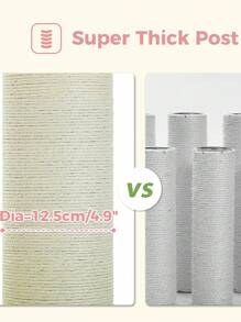 PAWZ Road 36.2'' Flower Cat Tree, Cat Tower With Super Thick Scratching Post [Diameter=4.9''], Scratching Post For Large Cats, Flower Cat Bed, Tall Scratching Post For Indoor Cats