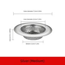 1 pieza Colador de fregadero de cocina, colador de desagüe de acero inoxidable para fregadero de cocina, colador de fregadero antiguo, colador de fregadero para verduras, colador de desechos de alcantarillado, accesorios de cocina, un regalo imprescindible de herramientas de cocina para chefs en el hogar, almacenamiento ahorra espacio para organizadores de cocina, idea de regalo de cocina navideña