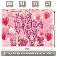 Pancarta de 'Feliz Día de San Valentín', disponible en varios tamaños, adecuada para decoración del Día de San Valentín, fondo del Día de San Valentín, decoración de la pancarta de la fiesta del Día de San Valentín - Multicolor - Ver 6