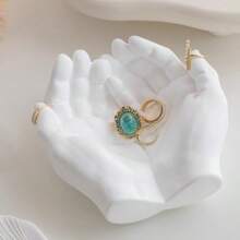 混凝土硅胶模具，手印托盘形状水泥花盆，珠宝托盘，石膏烟灰缸，硅胶模具 - 白色矽膠模具 - 查看 8