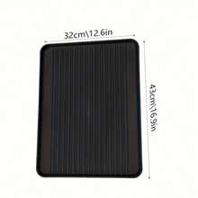 1pc Durable Waterproof Silicone Sink Mat - Kitchen & Bathroom Cabinet Drain Board Liner, Protective Storage Accessory - Black - View 3