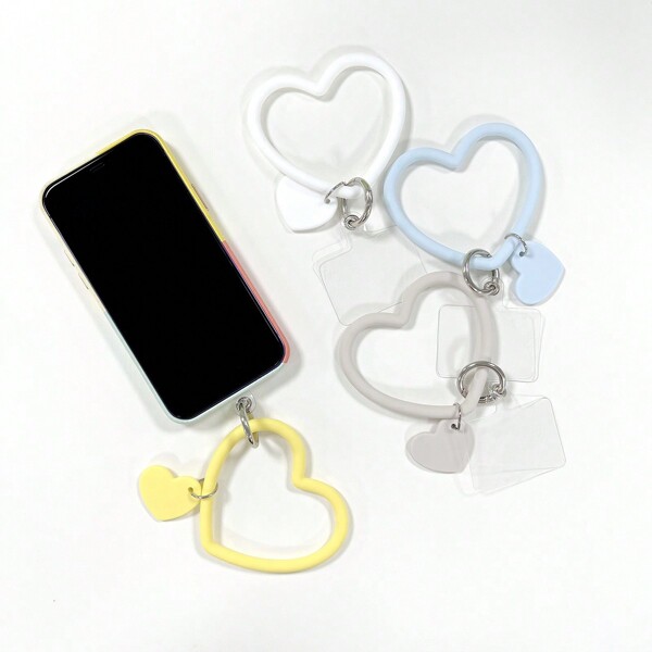 1 pieza Brazalete de silicona antideslizante y antiperdi da con forma de corazón para sostener el teléfono