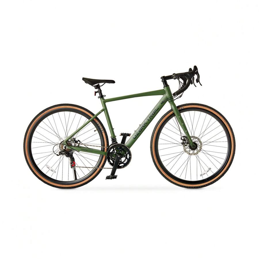 Ozark Trail 700C G.1 Explorer Drop Bar Gravel Bike, Medium Frame, Fits Riders 5'5" - 5'10", Green, Adult, Unisex - 49 厘米 - 查看 1