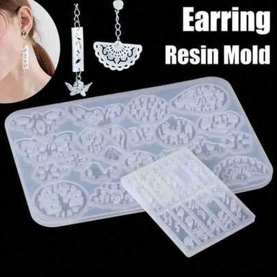 1pc Transparent Diy Necklace Model Dropping Pendants Silicone Molds Crystal Earring Resin Molds