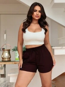 Women's Dryfit Gym Shorts Jogger Loose TYEDIE - Burgundy - View 2