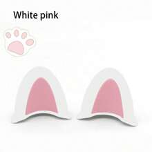 2pcs Cute Cat Ear Motorcycle Electric Scooter Helmet Decorative Accessories, Suitable For Car Steering Wheel, Rearview Mirror, RV Interior Decoration, Multi-Functional, Available In Multiple Colors - Multicolor - View 11