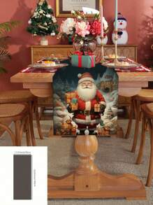 1 tấm khăn trải bàn chống thấm nước in họa tiết Giáng sinh bằng polyester, nhiều kích cỡ, không khí lễ hội, thích hợp cho trang trí ngày lễ thanh lịch, đám cưới, Giáng sinh, Lễ tạ ơn - Thêm nét tinh tế cho bàn ăn của bạn - ông già Noel xanh đậm - Xem 15