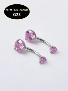 1 chiếc khuyên rốn bằng hợp kim titan cấp G23 5A Zirconia - Nhiều màu - Xem 4