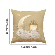 Ramadan Decorative Pillow Cover, Ramadan Square Moon Lantern Flower Pillow Case, Cushion Cover, Suitable For Ramadan Home Decor, Car Decor And Holiday Gifts - Multicolor - View 9