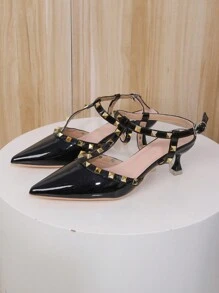 Fall/Winter 2025 Women's Pointed Toe High Heels, Fashionable And Versatile Design With Elegant Vibe, Suitable For Spring And Summer,Sexy,Women Pumps,Party Outfits - Black - View 7