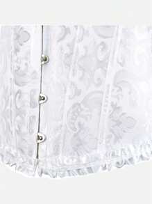 Tops de modelador de talla grande para mujer, con estilo de corsé y diseño jacquard vintage, con sostén incorporado, tops bandeau sexys para fiestas, Halloween, festivales