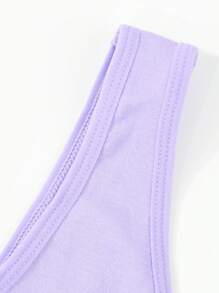 3 件装女士无缝舒适薄款无衬垫运动文胸内衣 - 彩色 - 查看 8