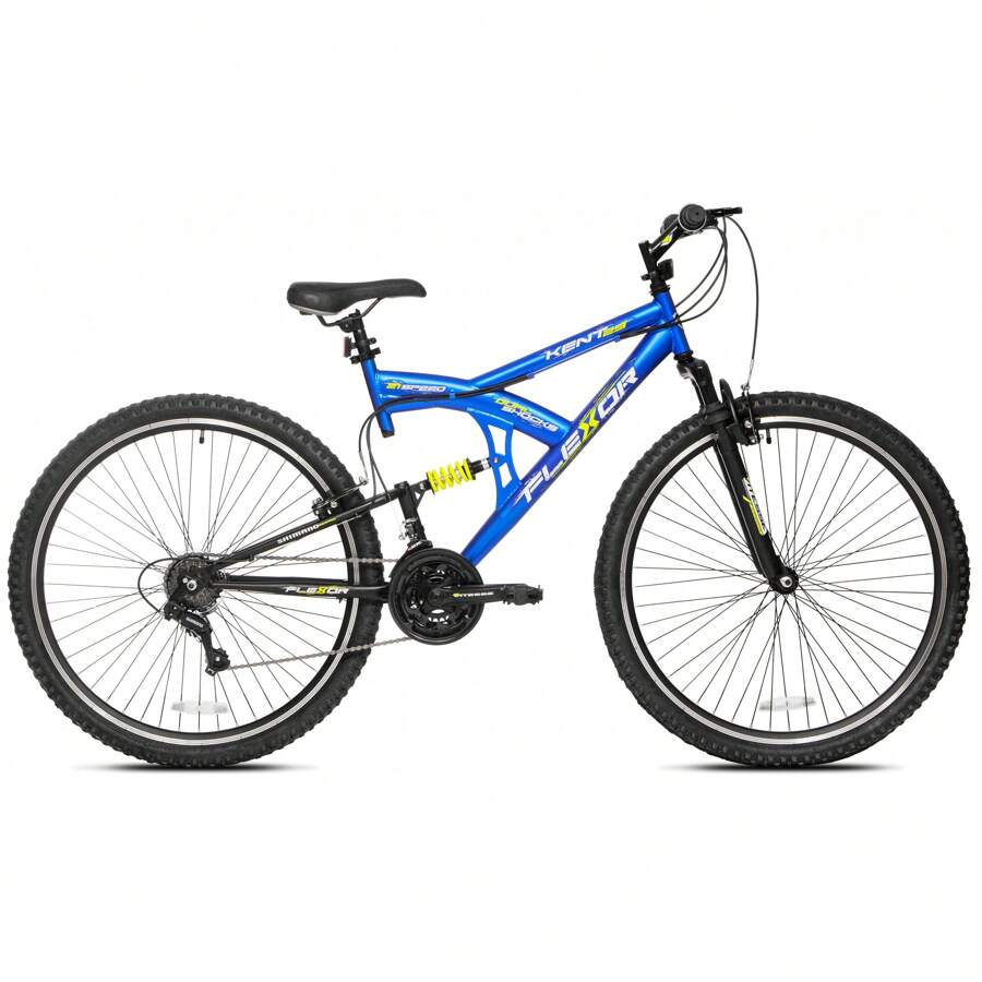Kent Flexor Dual Suspension Mountain Bike, 29" Wheels, Adult Ages 14+, Blue - Blue - View 1