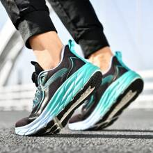 1 Pair Couple Running Shoes, Size 36EUR-48EUR For Men & Women, Rotating Button Closure, Breathable Mesh, Suitable For Workout & Running - Black - View 8