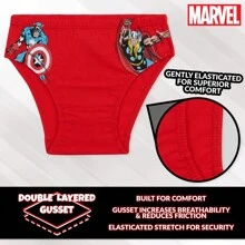 Marvel Spiderman Pants Multipack Of 5 Soft Breathable Toddlers Underwear Assorted Captain America Hulk Avengers - Multicolor - View 4
