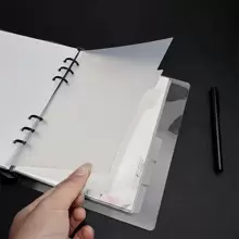 1 Set A5 Loose Leaf Binder Divider Tabs, Week Labels (Transparent, Black, White), Binder Dividers With 6 Rings A5 Plastic Tabs, Planner Dividers, Budget Planner, Personal Planner, Planner Inserts, Made Of PVC For Easy Organization And Record Keeping,Back To School,School Supplies