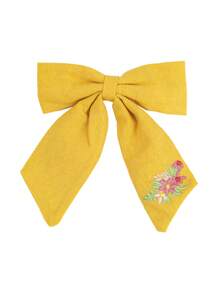 1 pieza Pinza de pelo con lazo bordado personalizado para niñas, lazos de pelo bordados con nombre personalizado, pinza de pelo con lazo de flor bordado, adecuado para decoración diaria del cabello, regalo para niñas, multifuncional, ornamental, grabado, letra, elegante, lindo, colorido, kawaii, adorable, casual, único, personalizado, regalos para bebés, lindos, familia, amigos, hija, hijo, ella, para el Día del Niño, vacaciones de primavera