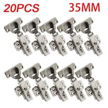 20 TOP Quality Full Overlay 35mm Soft Close Hinges Kitchen Cabinet Cupboard Door - Silver - View 1