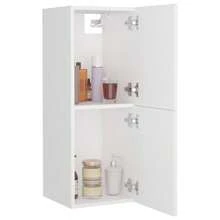 White Engineered Wood Bathroom Cabinet 30x80 Cm Space Saving Storage Solution Home Bathroom Decor Bathroom Organizer Summer - White - View 6