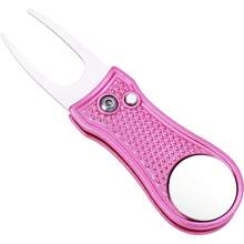 Golf Divot Repair Tool, All Metal Foldable Divot Tool With Pop-Up Button & Magnetic Ball Marker - Multicolor - View 9