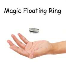 1 Set Of Magic Levitation Rings With Invisible Wire And Wax, Magic Flying Ring Set, Spinning Rings, Close Up Levitation Magic Props For Party Entertainment And Performances, Random Playing Cards And Rings(Poker Cards Not Included) - Magic Floating Ring - View 4