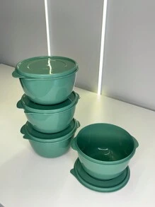 Kitchen Organizer Jar Kit - Plastic - 1 Liter - Various Formats - For Microwave And Freezer - Green - View 4