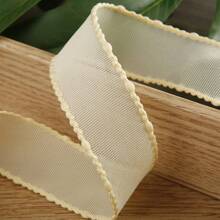 Solid Color Bean Shape Pom Pom Edge Ribbon, DIY Handmade Bow Decoration, Fabric Ribbon For Gifts, Hats - Multicolor - View 26