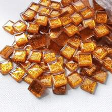 200 pièces Carreaux mosaïque en verre pailleté, fournitures artisanales DIY pour des projets d'art, accessoires de décoration de maison