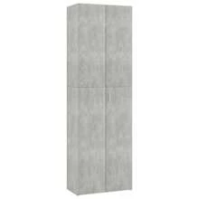 Concrete Grey Engineered Wood Office Cabinet 690 Cm Stylish Storage Solution - Grey - View 2