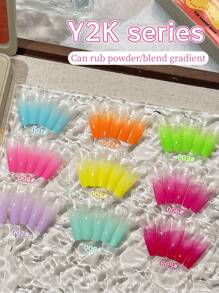 9 Colors Y2K Series Patting Gel Nail Polish Soak Off Gel Nail Polish Uv Gel Long Lasting Nail Polish Gel For Nail Salon At Home Nails - Multicolor - View 8