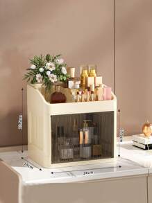 Large Capacity Transparent Cosmetic Storage Box - Multi-Layer Sliding Drawer Style, Suitable For Makeup, Skincare And Lipstick - Lightweight Plastic Vanity Organizer,For Holiday Beach, Bathroom Collection, Bedroom Collection, Large Capacity - Multicolor - View 12