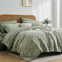7-Piece Cozy Cut Flower Comforter Sets Queen - Soft Microfiber, Lightweight, Breathable - Twin/Full/Queen/King Summer Bedding Set, And Bed In A Bag, Suitable For All Seasons, Comes With Comforter, Flat Sheet, Fitted Sheet And Pillowcases, Ideal Gift
