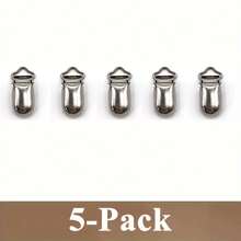 1/5/10pcs Shawl/Cape/Scarf Clips, Duck Mouth Clips For Suspenders/Garter Belts - Silver - View 8