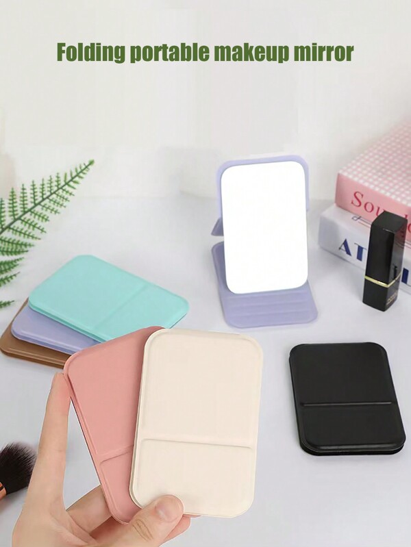 4pcs Portable Makeup Mirror, Foldable And Easy To Use Makeup Mirror, Small And Exquisite, Easy To Carry With You Gifts Birthday Graduation