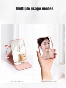 4件装便携式化妆镜，可折叠易用化妆镜，小巧精致，方便随身携带