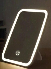 1 Gương Trang Điểm Có Đèn LED, Có Thể Gập Lại, Di Động, Trang Trí, Thích Hợp Cho Sinh Viên Đại Học Và Người Hâm Mộ INS, Quà Tặng Ngày Của Mẹ - trắng - Xem 7