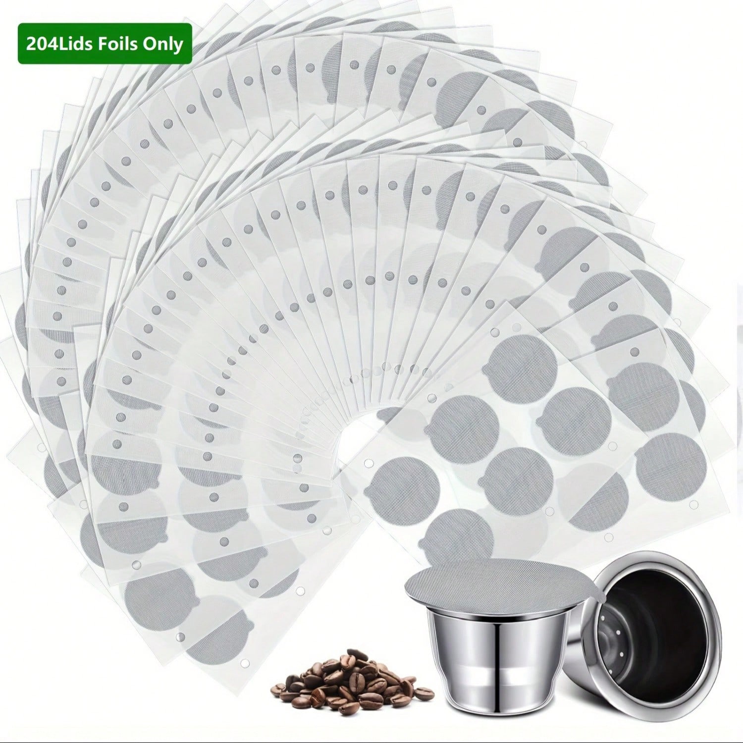 40 Ou 60 Capsules De Café Rechargeables En Aluminium – Autocollants Pour Machine à Café