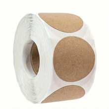 500pcs/1Rolls Kraft Paper Round Self-Adhesive Label Item Category Name Sticker Personalized Label Love Self-Adhesive Label Item Category Name Sticker Personalized Label DIY Holiday Decorating Baking Stickers
