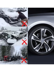 1pc Anti-Slip Tire Spray, Winter Snow Traction Enhancer & Protector For Car Tires - Multicolor - View 3
