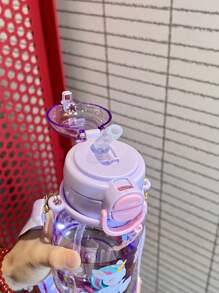 高品质儿童水瓶，夏季便携式饮水杯，小学生女孩带吸管水杯，时尚设计