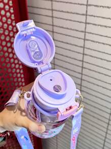 高品质儿童水瓶，夏季便携式饮水杯，小学生女孩带吸管水杯，时尚设计