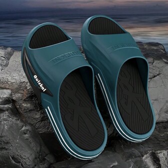 男女通用厚底超柔软一脚蹬拖鞋，适合日常、浴室、淋浴、夏季