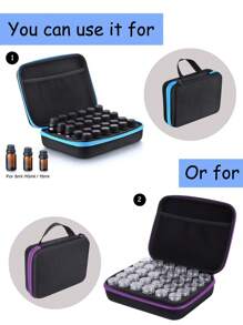 1pc DIY Diamond Painting Storage Box: Capacity 30 Bottles, (Not Including The Foam Inside) Essential Oil Bottles, Nail Polish Display Box, Compatible With Diamond Painting Tools, Made Of Durable Nylon, Handmade Craft Cross Stitch Mosaic Decorative Art Tool Accessories