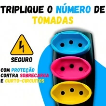 Electrical Extension 2/3/5/10 Meters Bivolt Three-Pole Colored Sockets - 彩色 - 查看 5