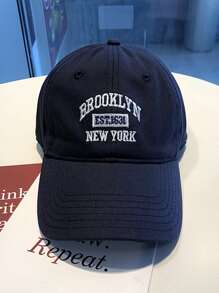 1 件女士时尚休闲字母刺绣棒球帽，情侣/学生百搭防晒帽，适合户外、街头服饰 - 彩色 - 查看 11