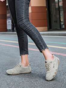 LDECK Women's Casual Sneakers Pink Shoes For Women Cute Women's Casual Sports Shoes Women Cute Elegant Simple Good-Looking Shoes Contrast Color Light And Comfortable