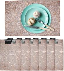 Shoppe house - Juego de 6 Manteles individuales PVC Antideslizante, Salvamanteles, Resistentes al Calor, Lavables para Cocina y Comedor